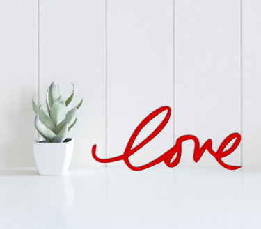 Love Metal Sign | Cursive Wall Words - Simply Royal Design